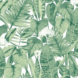 Tempaper Jungle Green Tropical Removable Peel and Stick Wallpaper 20.5 in X 16.5 ft Made in the USA