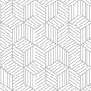 White and Silver Wallpaper Peel and Stick Wallpaper Contact Paper Geometric Hexagon Stripe Wallpaper Self Adhesive Removable Wallpaper Kitchen Shelf Covering Liner Film Vinyl Waterproof 17.71” x 78.7”
