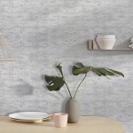 XINOBO Texture Peel and Stick Wallpaper Grey Thick Concrete Wallpaper Soundproof 3D Wall Panels Removable Vinyl Contact Paper Self Adhesive Waterproof Wallpaper 15.7"x110"