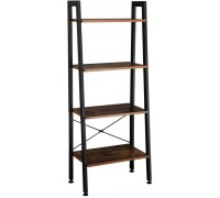 4 Layer Durable Bookcase Bookshelf Leaning Wall Shelf Shelving Ladder Storage Mikalo Ladder Shelf Decorative Ladder Decorative Shelves