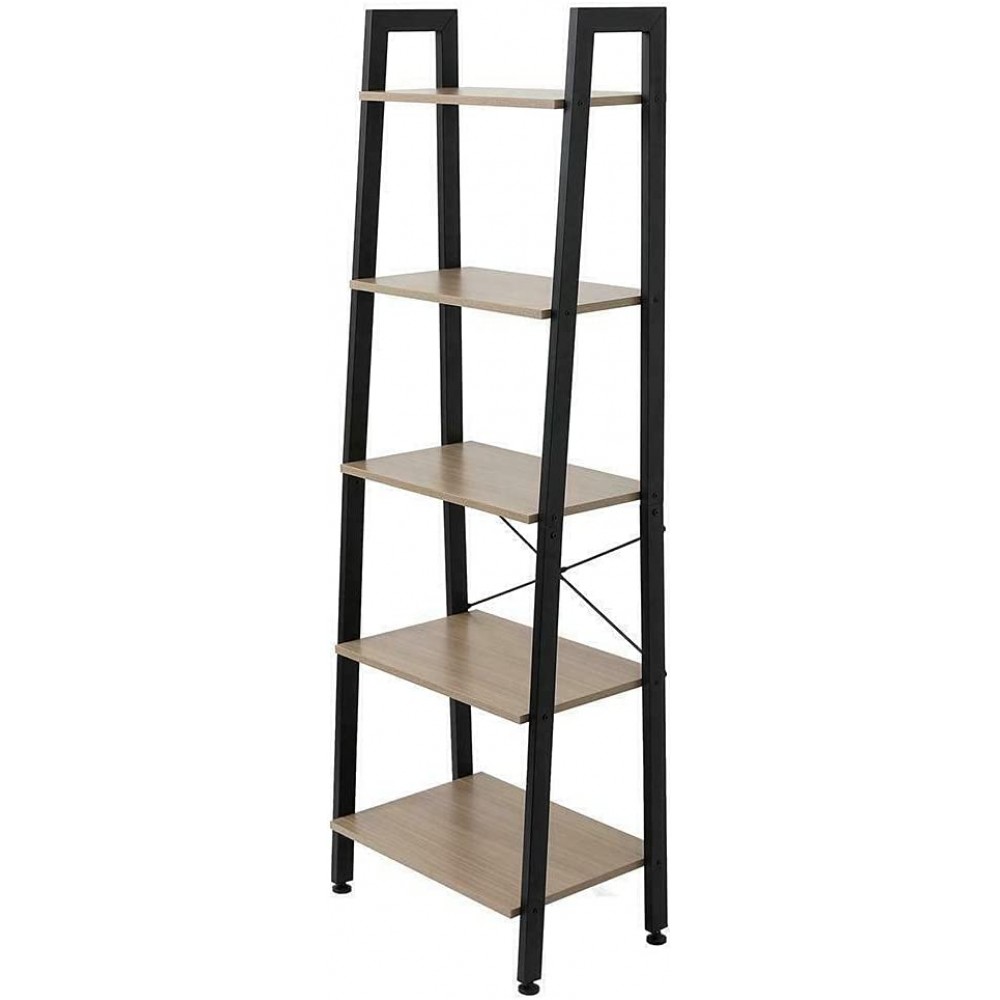 5-Layer Industrial Ladder Shelf Bookshelf Storage Rack Organizer Mikalo Ladder Shelf Decorative Ladder Decorative Shelves