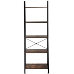 5 Tiers Ladder Shelf Vintage Bookshelf Storage Rack Shelf BlowN Ladder Shelf Decorative Ladder Decorative Shelves