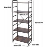 5 Tiers Metal Ladder Shelf Bookshelf Storage Display Rack Floor Standing HilariousM Ladder Shelf Decorative Ladder Decorative Shelves