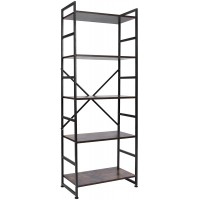 5 Tiers Metal Ladder Shelf Bookshelf Storage Display Rack Floor Standing HilariousM Ladder Shelf Decorative Ladder Decorative Shelves