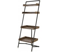 ioHOMES Palos Industrial 4-Shelf Ladder Display Shelf Reclaimed Oak