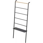 Tlrelt Tower Leaning Ladder with Shelf  Color : Black