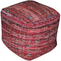 Christopher Knight Home Harris Fabric Pouf Red