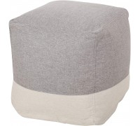 Christopher Knight Home Tattnall Contemporary Two Tone Fabric Cube Pouf Gray Beige
