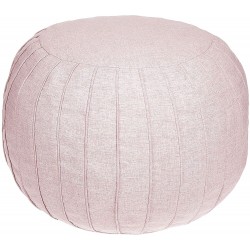 mDesign Unstuffed Ottoman Storage Pouf Cover Round Footstool Pillow Cushion Floor Seat for Bedroom Classroom Dorm Living Room Office Basement or Playroom Blush Pink