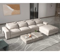 MGH Convertible Sectional Sofa Couch with Reversible Chaise Minimalist Modular L-Shaped Sofa Couch Set with Ottoman for Living Room and Apartment Beige