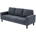 Modern Sofa Set 2 3 Seater with Footstool Sofa Suite Convertible Sectional Furniture for Living Room Grey 3 Seater with Footstool