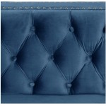 Morden Fort Couches for Living Room Sofas for Living Room Furniture Sets Chair Couch and Sofa 3 Pieces Fabric Velvet Blue