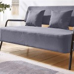MoregenBV Small Sofa for Small Rooms,Mid Century Modern Sofas,Upholstered Couch,Sofa Couch with 2 Pillows,Blue Living Room Sets Furniture,Sofa Couch for Living Room,Bedroom,Office