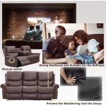 Recliner Sofa for Living Room Set Reclining Couch Sofa Chair Palomino Fabric Loveseat 3 Seater Home Theater Seating Manual Recliner Motion Home Furniture